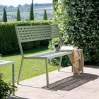 Stackable Garden Bench in Galvanized Steel Made in Italy - Aberdeen Viadurini