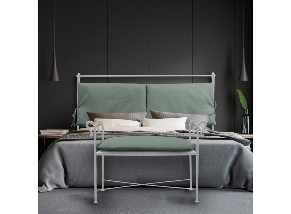 Tubular Iron Bench in Different Finishes Made in Italy - Prague Viadurini