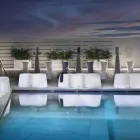 Wavy Outdoor Bench in Polyethylene Made in Italy - Brenda Viadurini