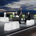 Wavy Outdoor Bench in Polyethylene Made in Italy - Brenda Viadurini