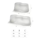 Wavy Outdoor Bench in Polyethylene Made in Italy - Brenda Viadurini