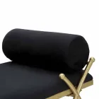 Modern Design Rectangular Bench in Iron, MDF and Fabric - Harding Viadurini