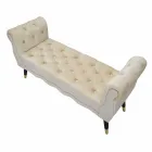 Modern Design Rectangular Bench in Wood and Fabric - Theodore Viadurini