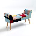 Bench Covered in Fabric with Patchwork Technique - Bromo
