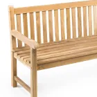 Garden Bench in Natural Teak of Various Sizes - Yggdrasil Viadurini