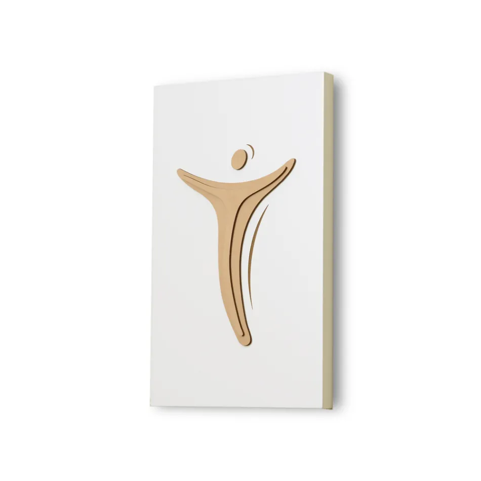 Laser Engraved Panel Depicting the Redemption Made in Italy - Dalila Viadurini