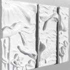 Decorative Wall Panel Modern Design White and Gray Ceramic - Giappoko Viadurini