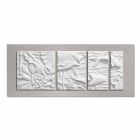Decorative Wall Panel Modern Design White and Gray Ceramic - Giappoko Viadurini