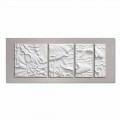 Decorative Wall Panel Modern Design White and Gray Ceramic - Giappoko