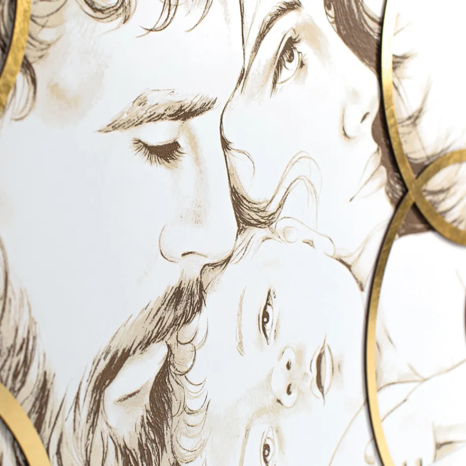 Panel Made with Laser of the Sagrada Familia Made in Italy - Elisa Viadurini