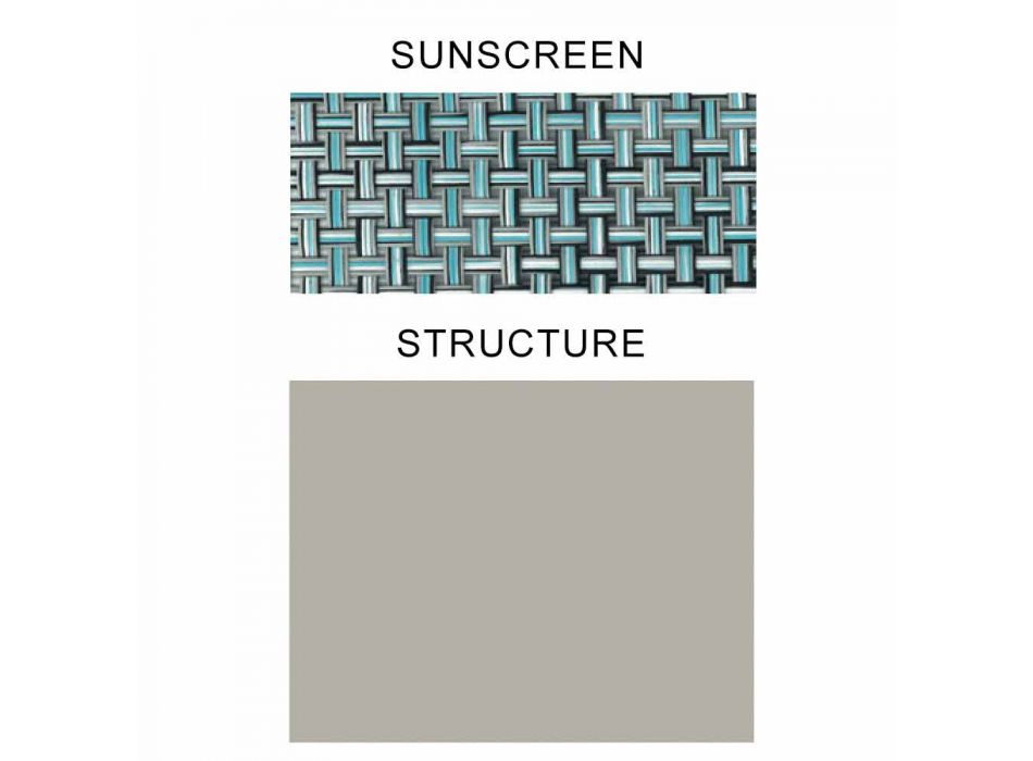 Fabric Parasol with Aluminum Structure - Emma Sunscreen by Varaschin Viadurini