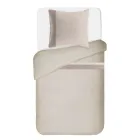 Duvet Cover Set in 90% Cotton and 10% Linen with 1 Pillow Case Made in Italy - Nestle Viadurini
