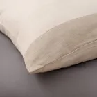 Duvet Cover Set in 90% Cotton and 10% Linen with 2 Pillow Cases Made in Italy - Nestle Viadurini