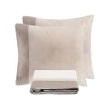 Duvet Cover Set in 90% Cotton and 10% Linen with 2 Pillow Cases Made in Italy - Nestle