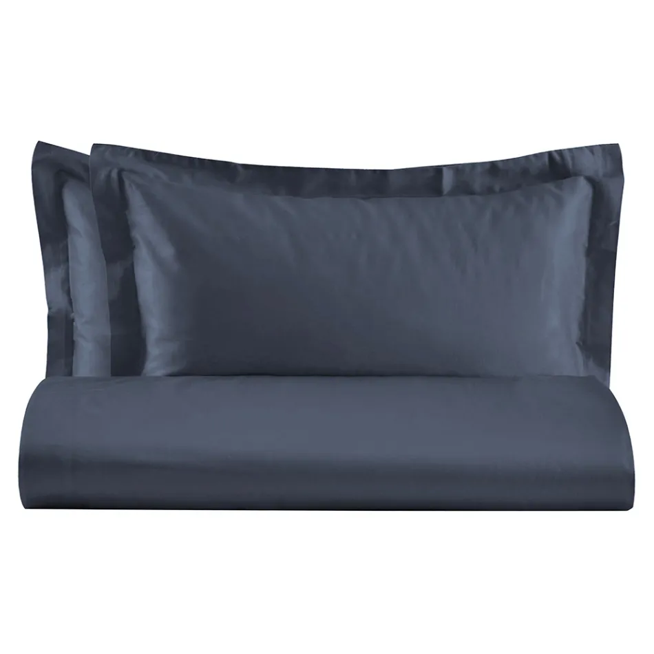 Double Duvet Cover Set in 100% Cotton Satin Made in Italy - Fluffy Viadurini