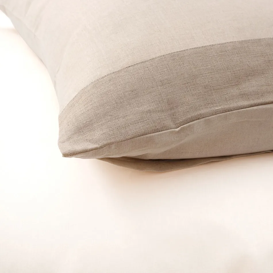 Double Duvet Cover Set in 90% Cotton and 10% Linen Made in Italy - Nestle Viadurini