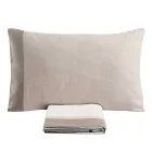 Double Duvet Cover Set in 90% Cotton and 10% Linen Made in Italy - Nestle Viadurini