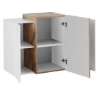 3-Door Living Room Wall Unit in White Wood Sideboard 3 Finishes - Therese Viadurini