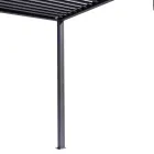 Anthracite Aluminum Pergola with Adjustable Roof - Vitta Viadurini