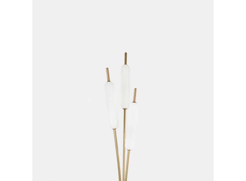 3 Lights Floor Lamp in Brass and Glass Modern Elegant Design - Typha by Il Fanale