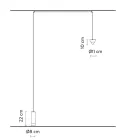 Wire Floor Lamp in Black Aluminum and Cone Great Minimal Design - Mercado Viadurini