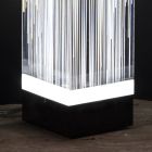 Led Floor Lamp in Satin Acrylic Crystal Triptych Design - Crystol Viadurini