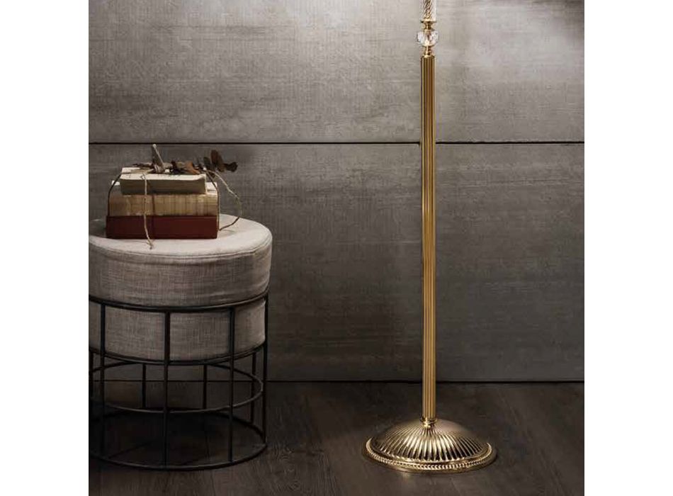 Classic Floor Lamp with Blown Glass Lampshade Floral Decorations - Bluminda Viadurini