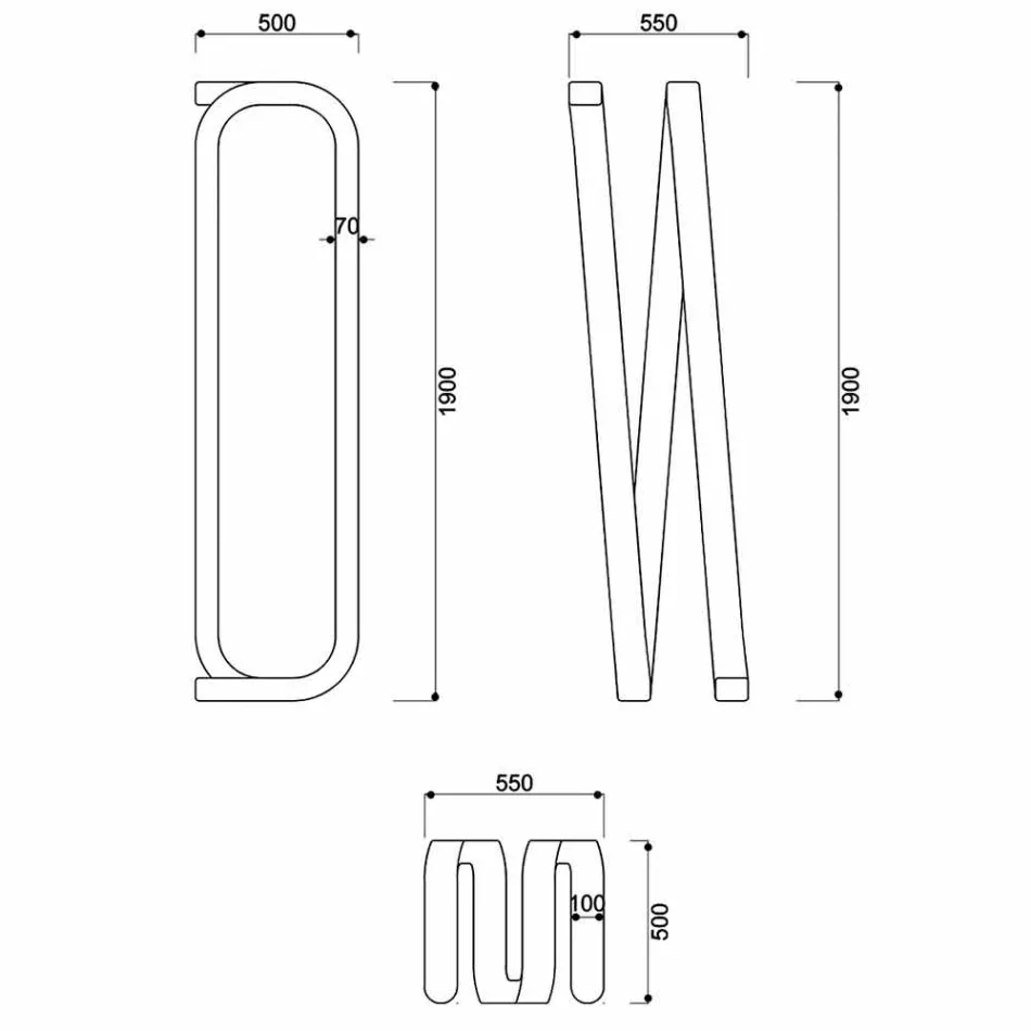 Modern design floor lamp made in Italy, Sirolo Viadurini