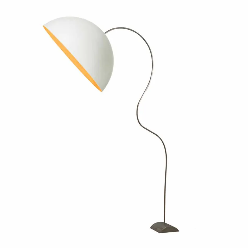 Modern H210cm floor lamp In-es.artdesign Half Moon colored nebulite Viadurini