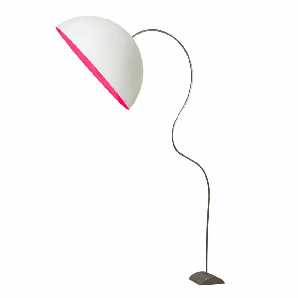 Modern H210cm floor lamp In-es.artdesign Half Moon colored nebulite Viadurini
