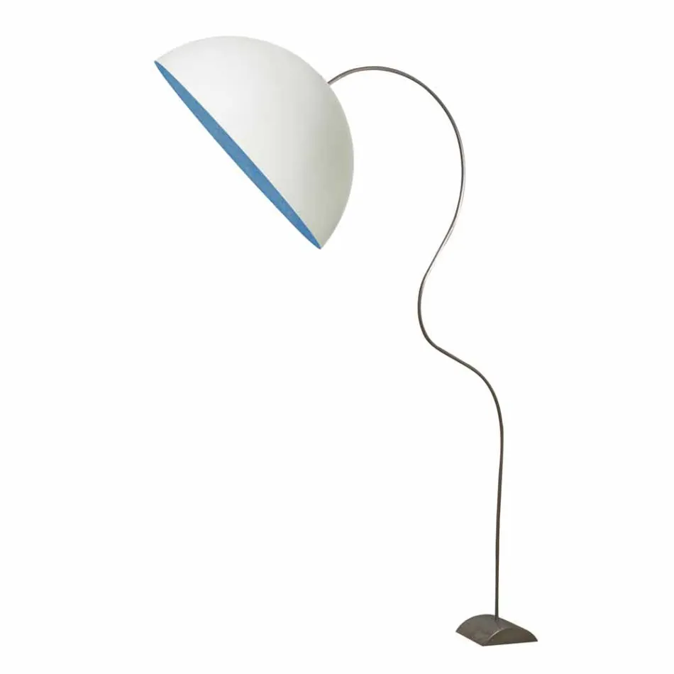 Modern H210cm floor lamp In-es.artdesign Half Moon colored nebulite Viadurini