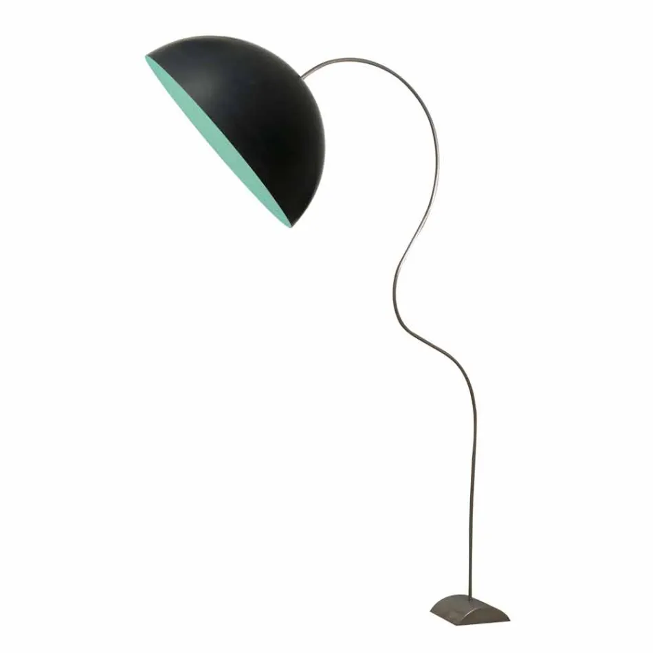 Modern H210cm floor lamp In-es.artdesign Half Moon colored nebulite Viadurini