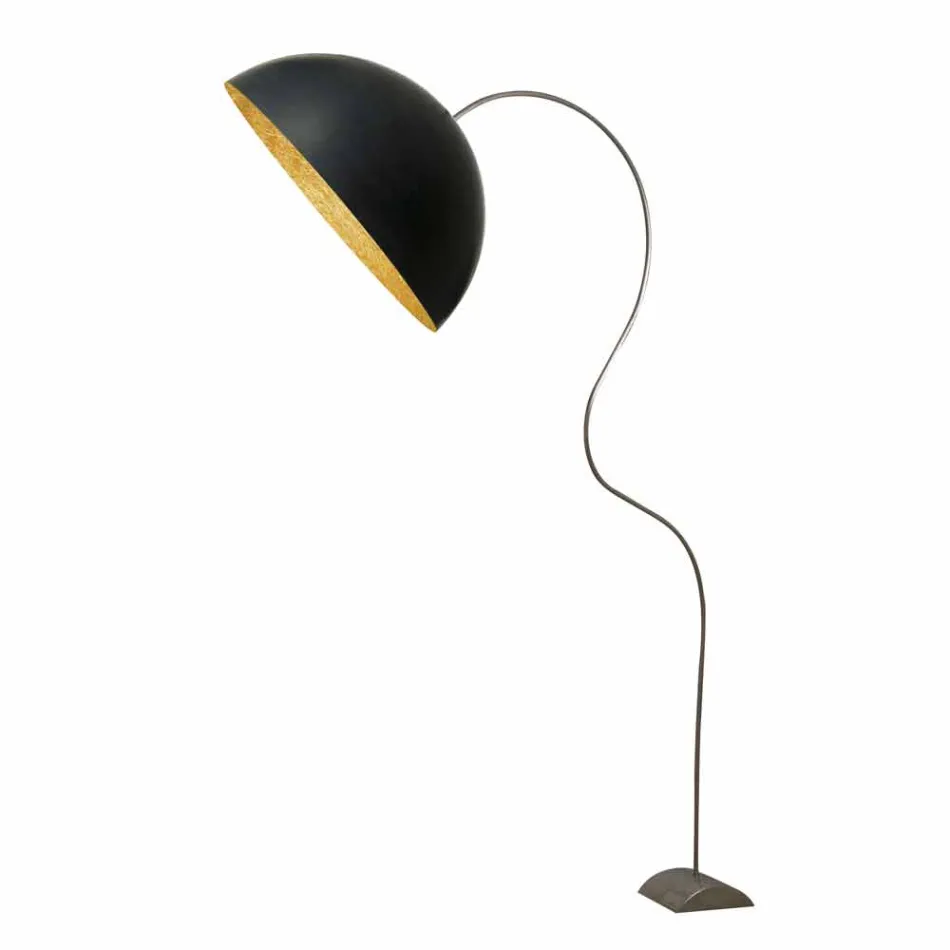 Modern H210cm floor lamp In-es.artdesign Half Moon colored nebulite Viadurini