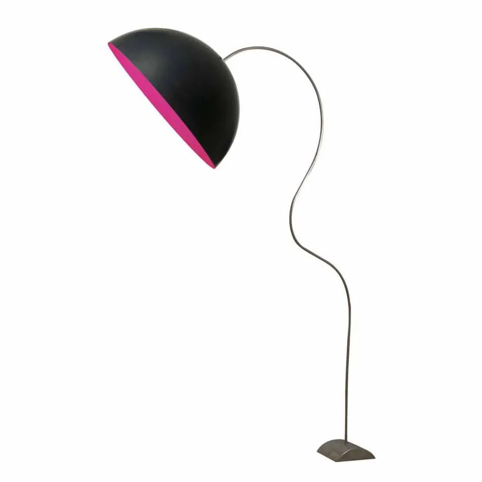 Modern H210cm floor lamp In-es.artdesign Half Moon colored nebulite Viadurini