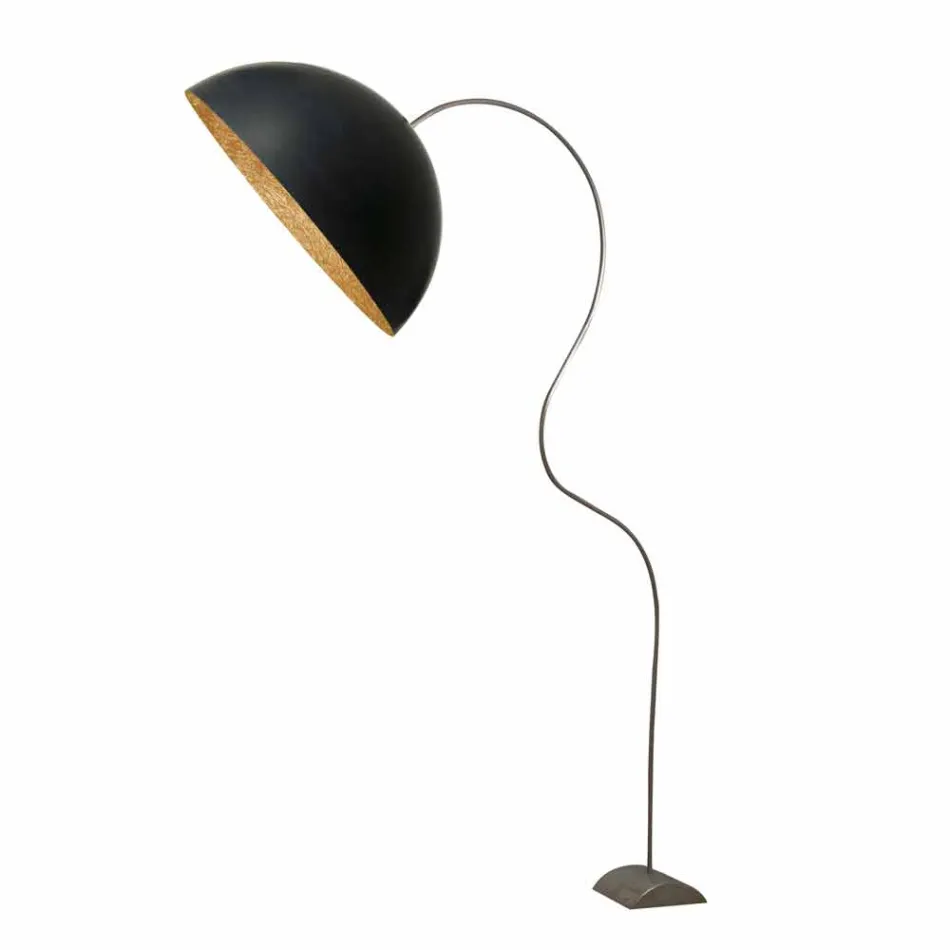 Modern H210cm floor lamp In-es.artdesign Half Moon colored nebulite Viadurini