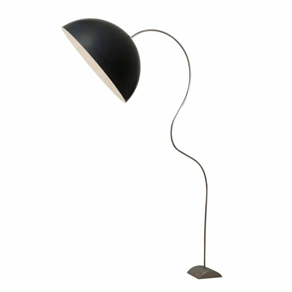 Modern H210cm floor lamp In-es.artdesign Half Moon colored nebulite Viadurini