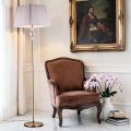 Crystal Floor Lamp with Made in Italy Lampshade - Innsbruck