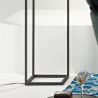 Modern Powder Coated Metal and Blown Glass Floor Lamp - Zenio Viadurini