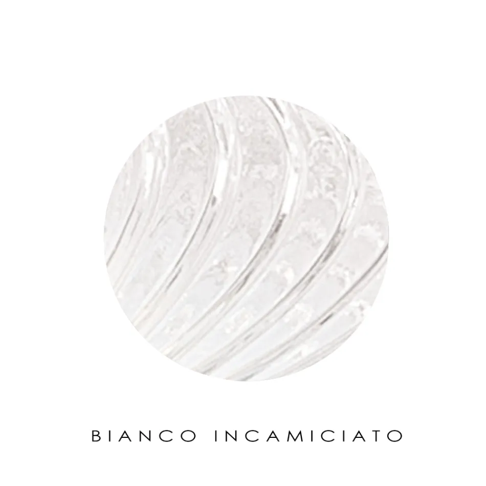 Ribbed and Hand Blown Venetian Glass Floor Lamp - Dafne Viadurini