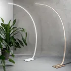 Modern Dimmable LED Floor Lamp in Black, Gold or White Metal - Gondola Viadurini