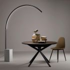 Modern Floor Lamp with Dimmable LED Light in Painted Metal - Picea Viadurini