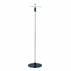 Modern floor lamp with chromed structure and glass plate Made in Italy - Saturno Viadurini