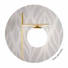 Modern Floor Lamp in Metal Brass Finish and Opal Glass Made in Italy - Carima Viadurini