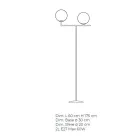 Modern Floor Lamp in Hand-Blown Cased Venetian Glass - Snow Viadurini