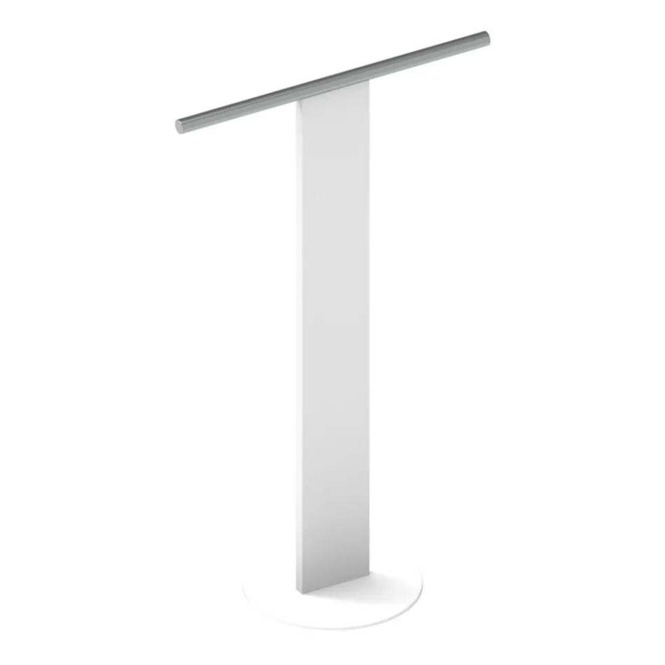Standing Towel Holder for Washbasin in White or Black Aluminum - Alcade Viadurini