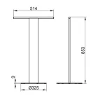 Standing Towel Holder for Washbasin in White or Black Aluminum - Alcade Viadurini