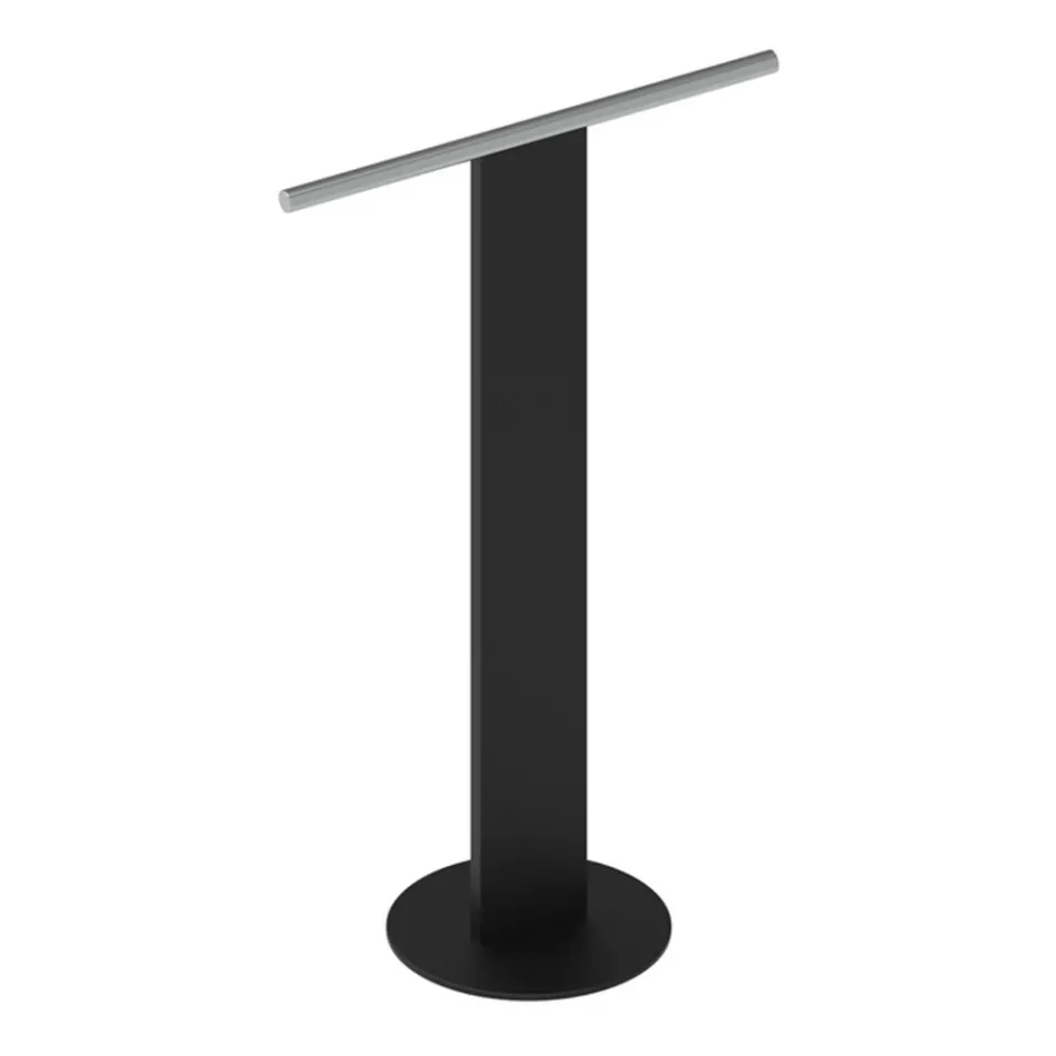 Standing Towel Holder for Washbasin in White or Black Aluminum - Alcade Viadurini