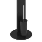 Standing Toilet Brush Holder and Bath Roll in White or Black Aluminum - Alcade Viadurini