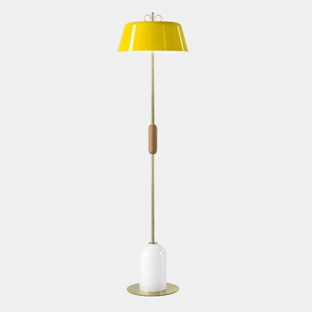 Living Room Floor Lamp Colored Aluminum and Brass 5 Finishes - Bonton by Il Fanale Viadurini