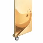Vertical Electric Radiant Plate in Gold Modern Design up to 1000 W - Ice Viadurini